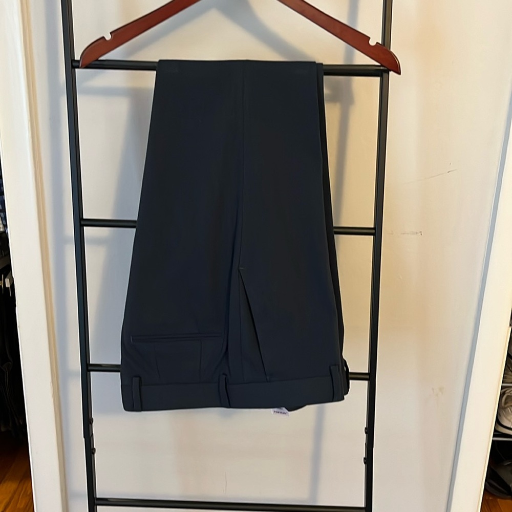 Dark blue TopMan suit pants. Size 32L but have been tailored to 32x30